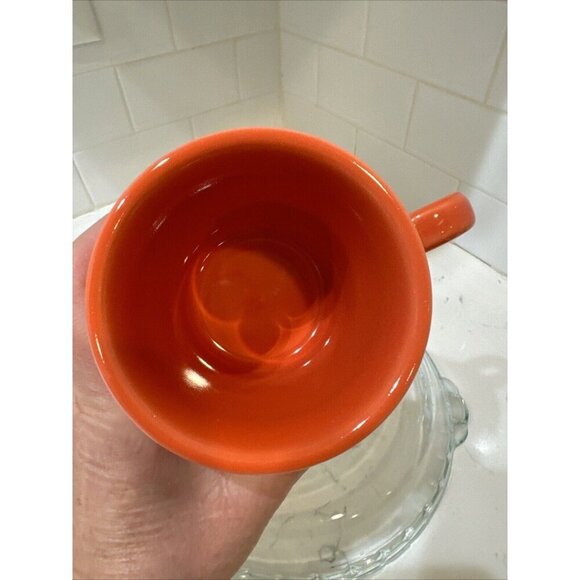 Fiestaware Persimmon Ring Handled Mug Fiesta Tom and Jerry Mug Retired Orange - Picture 9 of 13